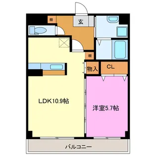 静岡県浜松市中央区初生町【マンション】の間取り