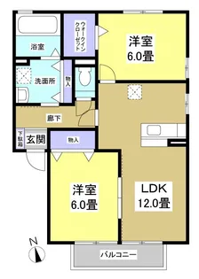 サンプレイスC【1階】の間取り