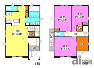 埼玉県富士見市上沢1【一戸建】の間取り