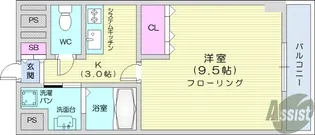 プログレス八乙女【4階】の間取り