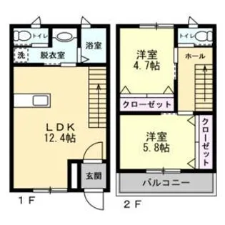 栃木県宇都宮市西川田町【一戸建】の間取り