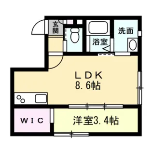 レージュ太閤山III【2階】の間取り