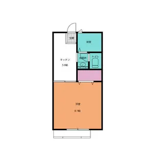 コーポ泉B【2階】の間取り