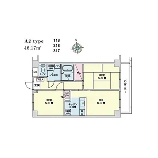 ドルフ喜多見【1階】の間取り