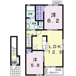 フラワーガーデンA【2階】の間取り