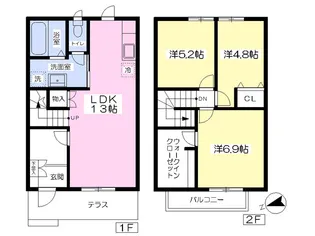 宮城県仙台市太白区長町6【一戸建】の間取り