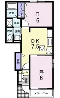 シエル・エトワール【1階】の間取り