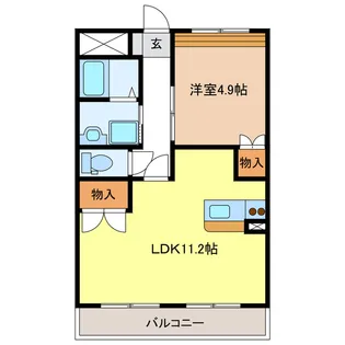 岐阜県岐阜市六条江東2【マンション】の間取り