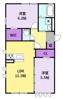 福岡県久留米市御井町【アパート】の間取り