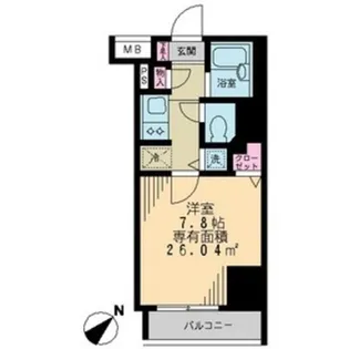 1Kの間取り画像