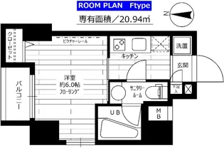 グランドコンシェルジュ錦糸町アジールコート【7階】の間取り