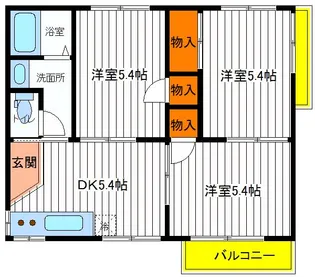 東京都立川市柴崎町1【アパート】の間取り
