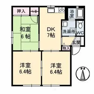 クレールT・S【1階】の間取り