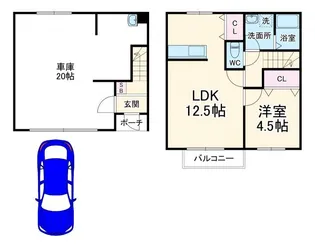 ウインドレスブルーの間取り