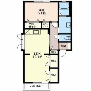 リンピアII B【2階】の間取り