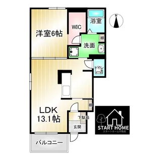 徳島県徳島市庄町1【アパート】の間取り