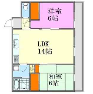 山下レジデンス【4階】の間取り