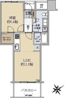 ステーションスカイタワー小田急相模原【8階】の間取り