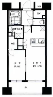 パークハウス八丁堀リバーサイド【5階】の間取り