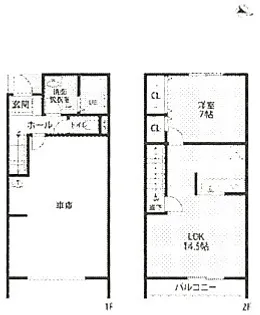 ガレージハウス久喜青毛【2階】の間取り