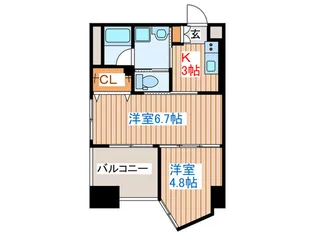 マルタマファイブリッジ【8階】の間取り