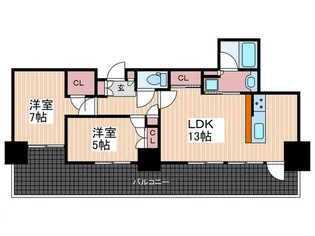 シティタワー広島【35階】の間取り