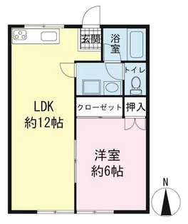 シティハイム白砂 B【2階】の間取り