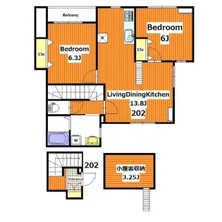 東京都足立区六木4【アパート】の間取り