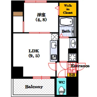 アビエール松屋町【13階】の間取り