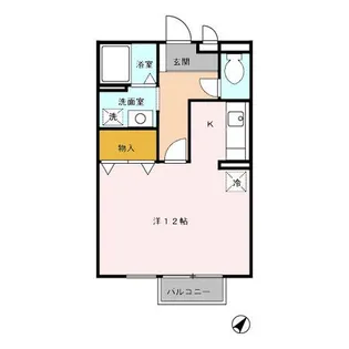 愛知県海部郡蟹江町源氏4【アパート】の間取り