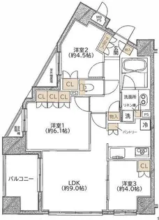 ダイナシティ西横浜【4階】の間取り