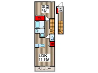 クレ-ル小手指【2階】の間取り