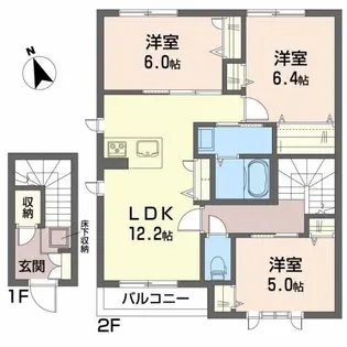 Private Garden 美里B【2階】の間取り