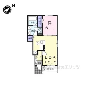 クレール聖和B【1階】の間取り
