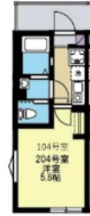 神奈川県川崎市高津区下作延5【アパート】の間取り