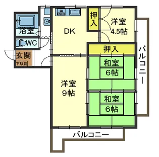 コーポ粟島【3階】の間取り