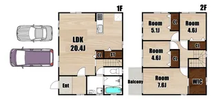 兵庫県宝塚市中筋8【一戸建】の間取り