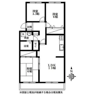 ヴィブレ若宮東【4階】の間取り