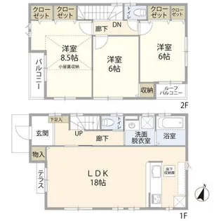 東京都町田市南大谷4【一戸建】の間取り