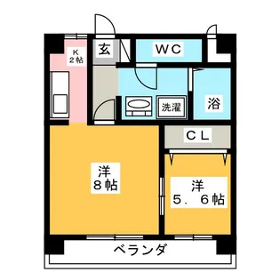 ガーデンヒルズ春日【2階】の間取り