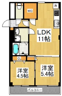 永井マンションB【2階】の間取り