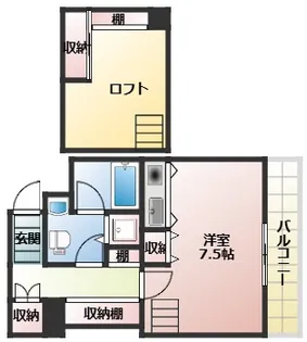 シャトレ上新庄【1階】の間取り