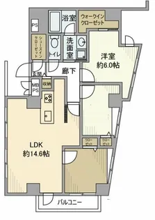 ライオンズマンション王子第5【4階】の間取り