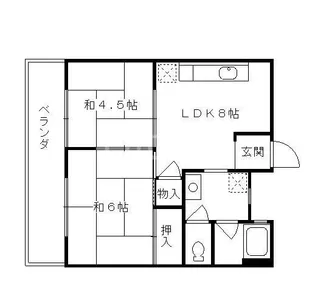 南桂雲荘【3階】の間取り