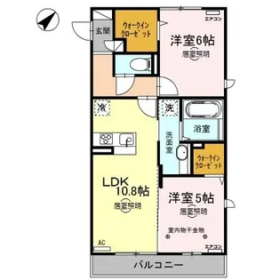 ロイジェントパークスレイクタウン O【1階】の間取り