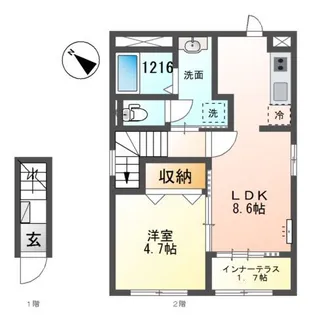 フラワーフォレスト【2階】の間取り