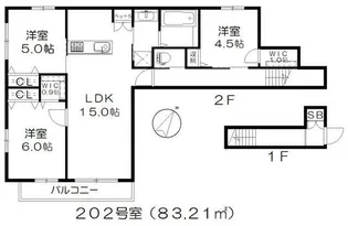 (仮称)平井1丁目メゾン【2階】の間取り