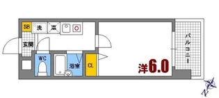 カーサ南堀川【3階】の間取り