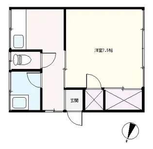 S1409R 長谷川ビル【1階】の間取り