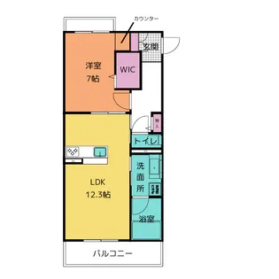 シーエス川原通【3階】の間取り